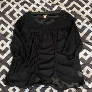 Mossimo Sheer Black Top